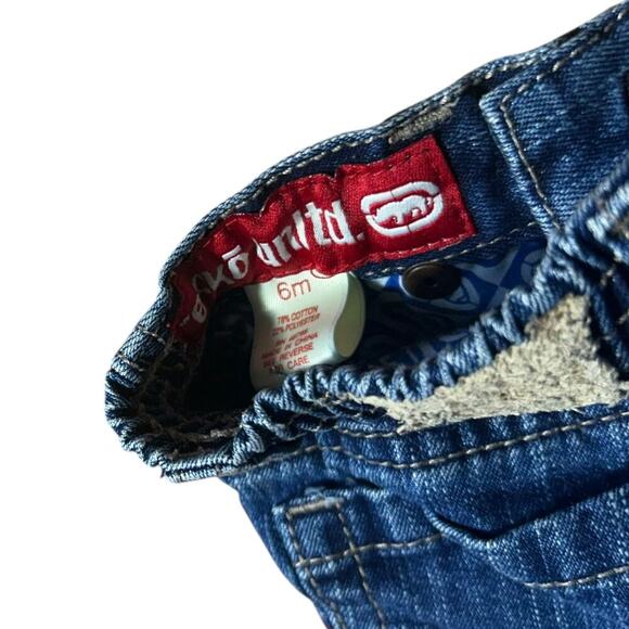 Ecko Unltd Y2K Embroidered Baby Baggy Cargo Jeans - Picture 6 of 6